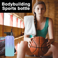 thumbnail image 4 of Botella de agua deportiva: a prueba de fugas, de acero inoxidable con aislamiento al vacío, doble pared, taza térmica, cantimplora de metal, 4 of 5