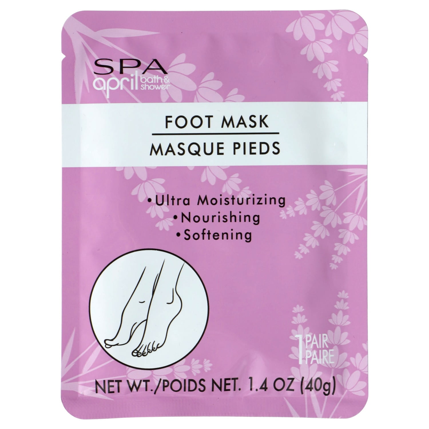 Foot Masks - Bath & Shower Foot Masks 40g - 2 Pairs