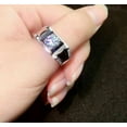 thumbnail image 5 of 2Ct Round Cut Simulated Diamond Engagement Men's Band Ring 14K White Gold Plated 925 Silver, 5 of 5