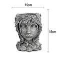 thumbnail image 2 of Maceta para plantas suculentas con diseño de cabeza de diosa, maceta con cara de señora, adecuada para oficina/hogar, 2 of 5