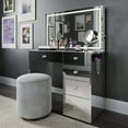 thumbnail image 2 of Boahaus Emilia Vanity Desk with Mirror, Speakers, Lights & Charging Station, Mirrored, 2 of 9