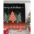thumbnail image 5 of Christmas Tree Shower Curtain, Xmas Tree Red Plaid Classical Black Waterproof Washable Boho Funny Cute Shower Curtains Set for Bathroom Farmhouse Bathtubs Decor with Hook, 36"Wx72"L, 5 of 7