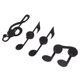 thumbnail image 1 of Portavelas de pared con notas musicales, 4 piezas, hierro único, negro, portavelas de pared con notas musicales, portavelas con notas musicales, calidad inigualable, 1 of 8