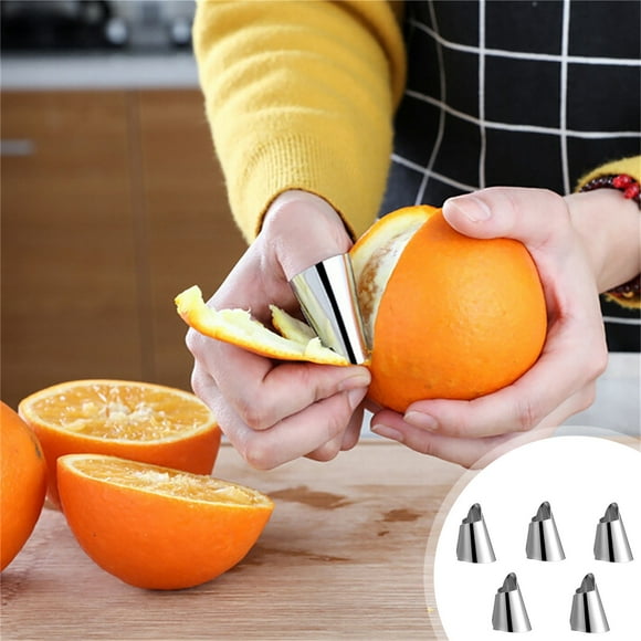 tumgatte 5PC Stainless Steel Kitchen Slicing Chef Vegetables Sliceing Vegetables Sliceing Nail Protector Finger Protector Finger Cover Up to 60% off