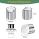 thumbnail image 2 of 12 piezas de tapas de disco de plástico aluminizado, tapas de presión duraderas 20/410 para botellas de compresión, plata y blanco, 2 of 6
