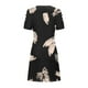 thumbnail image 5 of ICHUANYI Clearance Women Casual Slimming Draw Back Printed Short Sleeves Cold Shoulder Dress(Black, XXL) Ichuanyi Ichuanyi, 5 of 5