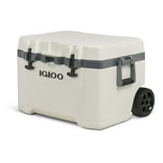 Igloo 52 QT Overland Ice Chest Cooler with Wheels, White