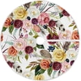 thumbnail image 1 of FMSHPON Boho Floral Pattern Xmas Christmas Tree Skirt Stand Mat for Holiday Party Decoration Indoor Outdoor 36 inches, 1 of 6