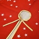 thumbnail image 4 of Falda para árbol de Navidad | Cojín de tela no tejida | Diseño clásico con flecos en rojo y beige de 98 cm | Base decorativa para Navidad, Halloween, fiestas y reuniones familiares., 4 of 9