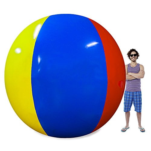 2 HUGE JUMBO GIANT 48" INCH LARGE BEACH BALLS 4 FEET BEACHBALLS BALL