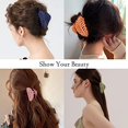 thumbnail image 3 of 4Pcs Leaf Hair Claw, Hair Catch Barrettes Non Slip Jaw Clamps Matte Hair Claw Clips for Girls Womens Thick Long Hair, 3 of 3