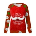 thumbnail image 3 of XHJUN Oversized Sweatshirt for Women Trendy Christmas Xmas Tree Letter Pattern Lightweight Crew Neck Pullover Tops Casual Long Sleeve Top Classic Cute Comfy Clothes Red M, 3 of 5