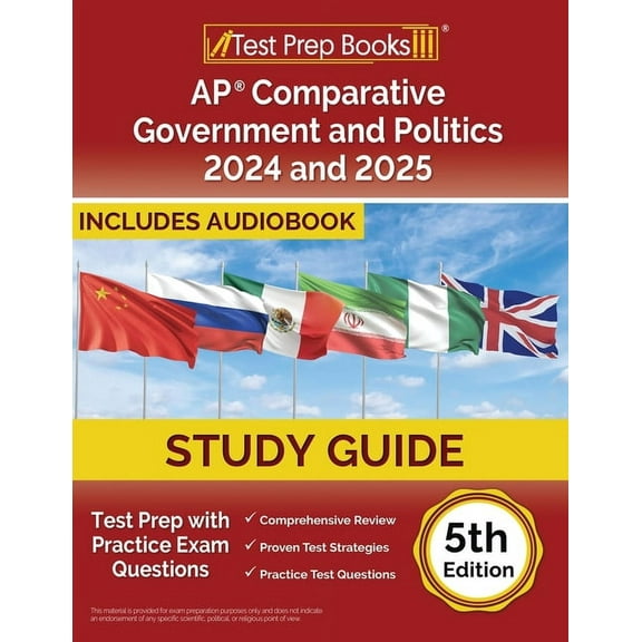 AP Comparative Government and Politics Study Guide 2023-2024: Test Prep with Practice Exam Questions [5th Edition] (Paperback)