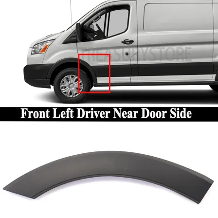 For Ford Transit 150 250 15-2022 Front Left Door Side Fender Flares Molding Trim