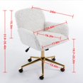 thumbnail image 2 of A&A Furniture Office Chair,Artificial rabbit hair Home Office Chair with Golden Metal Base,Adjustable Desk Chair Swivel Office Chair,Vanity Chair(Violet), 2 of 19