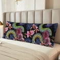 thumbnail image 2 of Fuzoiu Snake And Flower Print Body Pillowcase 20x54 in,Long Pillow Case, Microfiber Body Pillow Cover, Soft and Breathable Pillowcase, 2 of 7