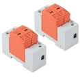 thumbnail image 1 of Protector Arrester Device, Rail Installation Voltage PC Flame Retardant 2.0kV AC SPD Surge Protective Devices 2Pcs  For Home For House For Electrical Appliances 20kA Imaximum,40kA, 1 of 8