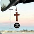 thumbnail image 4 of Car Rearview Cross Hanging Ornament, Christian Christian Gift Cross Charm Rear View Mirror Hanging Pendant Bible Verse I Am With You Always For Car In, 4 of 5