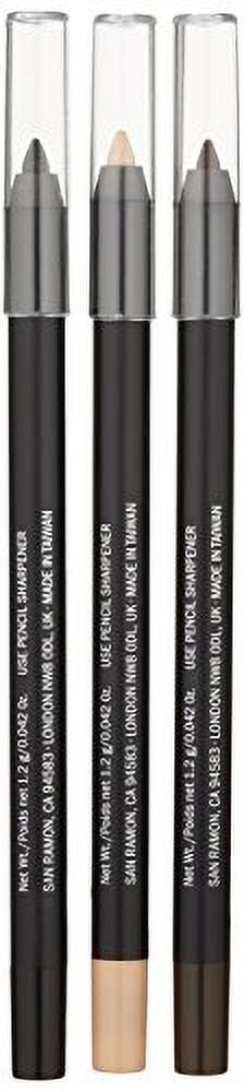 Japonesque VELVET TOUCH Eye Pencil Set: Jet Black, Deep Brown, Waterline Nude  .042oz each