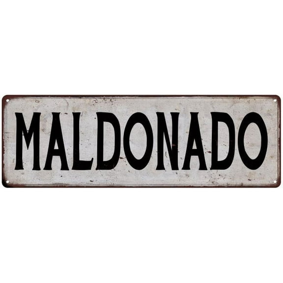 MALDONADO Vintage Look Gift Rustic Chic Metal Sign 6x18 206180036940