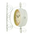 thumbnail image 3 of Reloj De Pared Blanco Retro Reloj De Pared De Doble Cara Para Sala De Estar Dormitorio Estudio Comedor Scienceny HA023997-01, 3 of 6