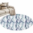 thumbnail image 2 of Blue Weeping Eucalyptus Round Area Rug 4ft, Spring Summer Farmhouse Leaves Washable Non-Slip Circle Rugs for Bedroom Living Room Kitchen, Soft Non Shedding Circle Carpet for Dining Room Dorm, 2 of 9