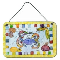 Carolines Treasures 8068DS812 Crab Wall or Door Hanging Prints 8HX12W multicolor