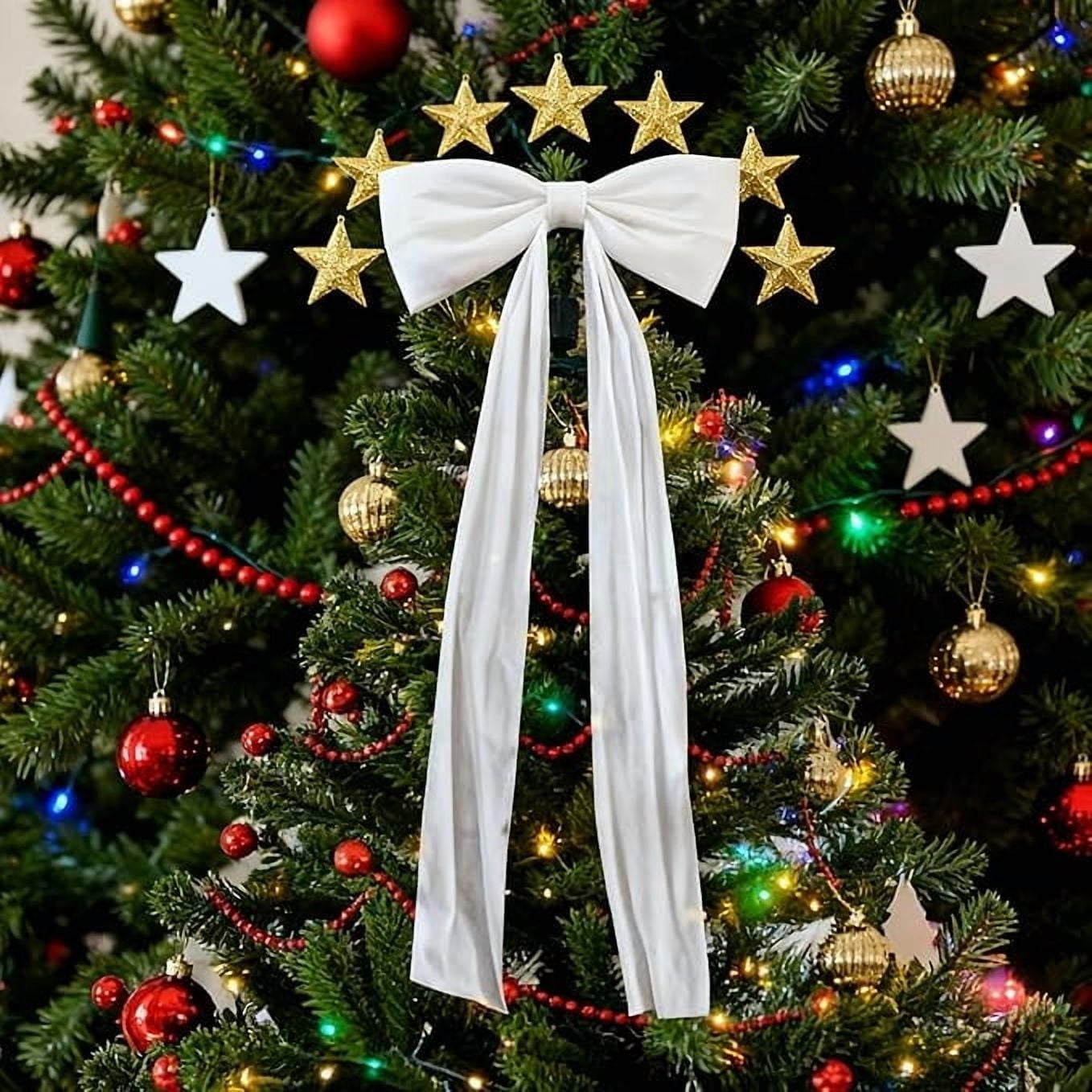 Extra Large Christmas Bow Topper – Oversized Holiday Ribbon for Wreaths, Tree Toppers, Fireplace Mantels – Classic Decoration for Indoor & Outdoor Festive Displays