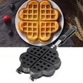 thumbnail image 3 of Bubble Waffle Maker Pan Hand Held Egg Waffle Pan,Aluminum Alloy Waffle baking mold Non-stick Waffle Cake Baking Mold Plate for Breakfast Lunch Household Cafe Cake Shop Restaurant, 3 of 9
