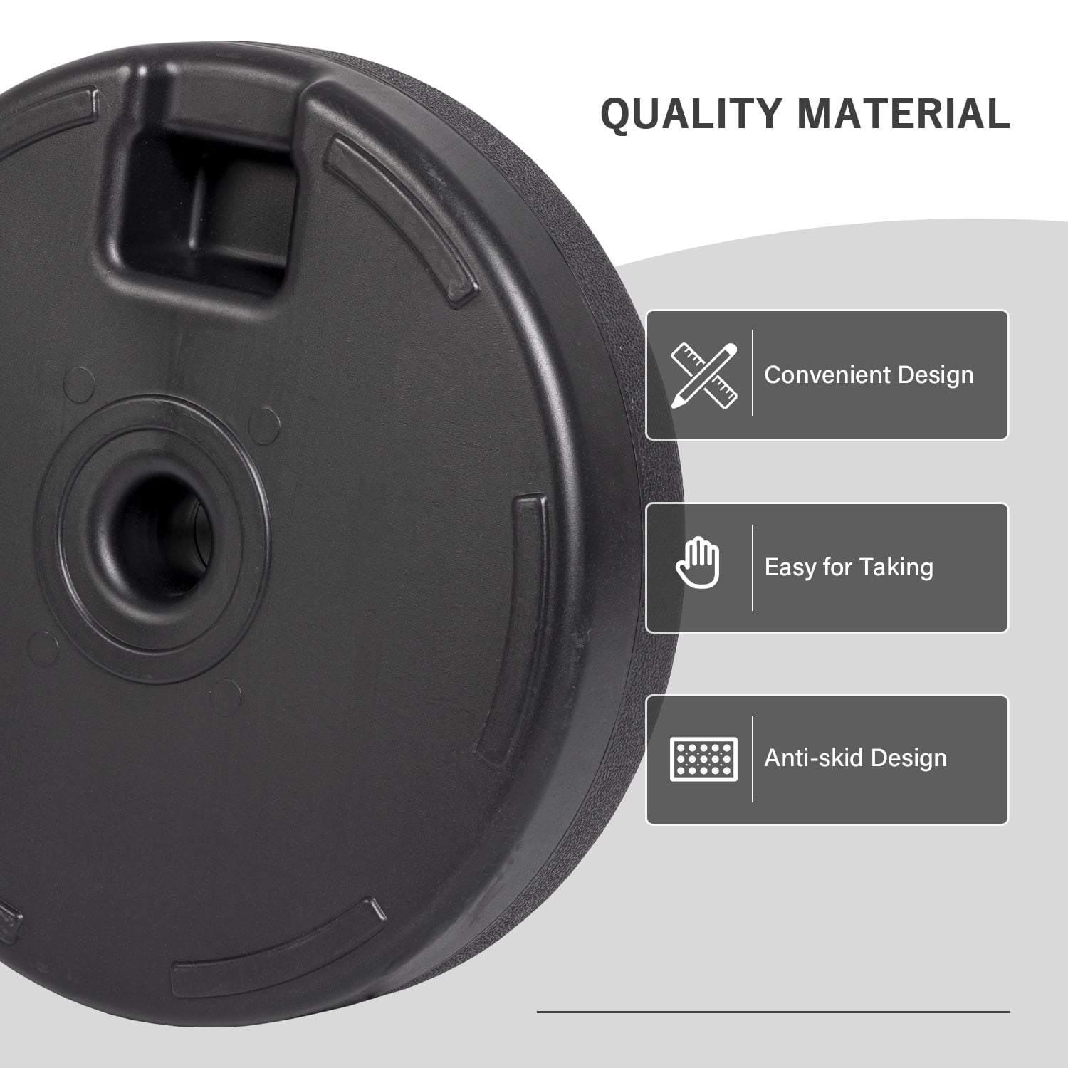 Autlaycil Water Filled Patio Umbrella Base Heavy Duty Market Umbrella Stand, Black