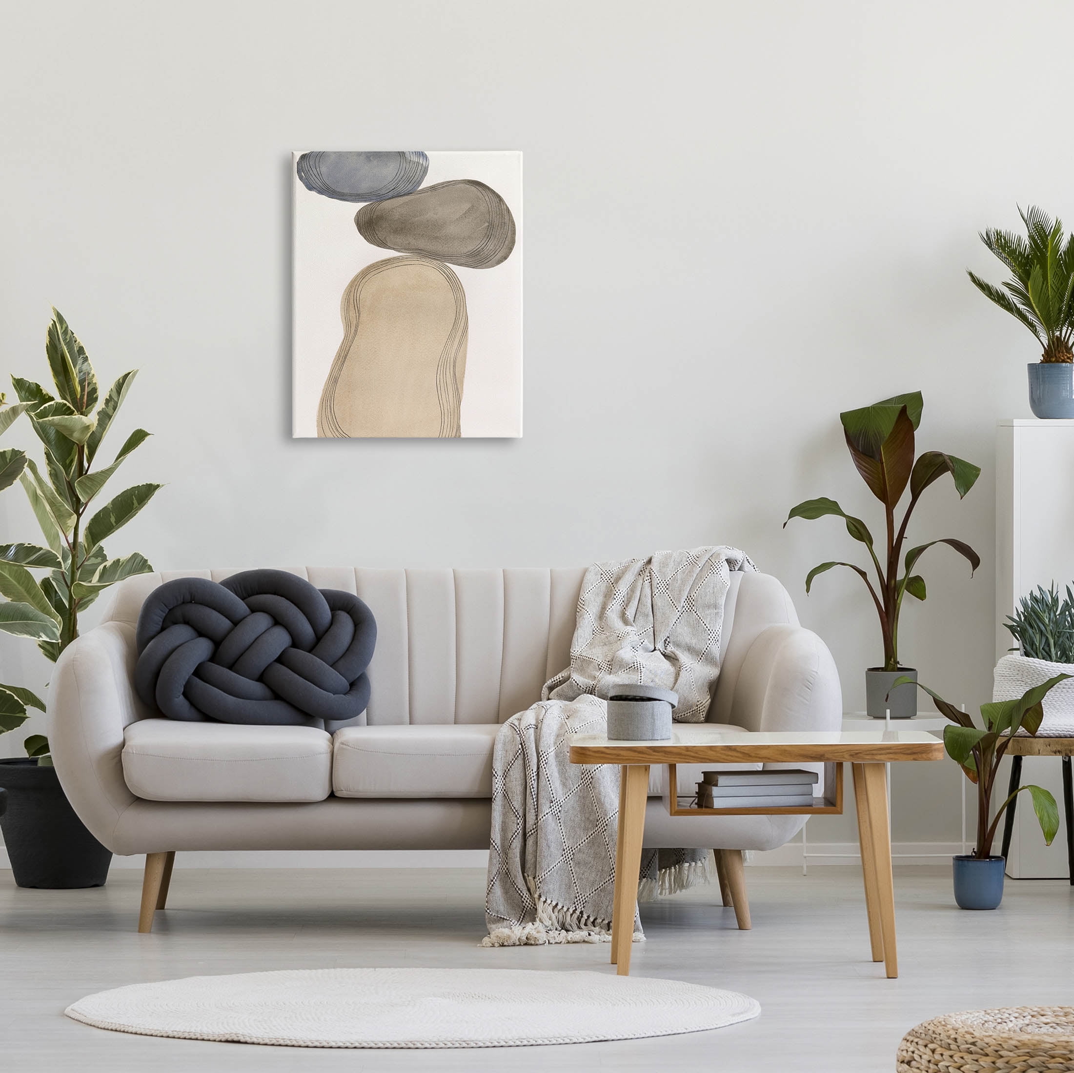 Stupell Industries Contemporary Circular Shapes Arrangement Graphic Art Gallery Wrapped Canvas Print Wall Art, Design by Laura Marr