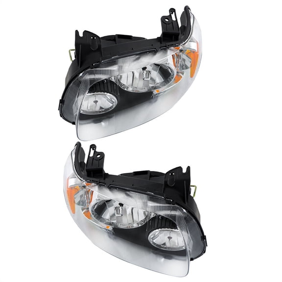 For Ford Escape 2005-2007 Left   Right Headlights Headlamps Clear Lens Halogen