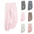thumbnail image 6 of Xfvqtps Womens Fuzzy Pajama Pants Color Blocking Stripe Simplicity Pocket Flannel Soft Comfortable Cozy Fashion Thickened Warm Winter Home Leisure Wear Long Pants Lounge Pants Gray XXXL, 6 of 6