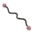 thumbnail image 3 of Black Spiral Industrial Barbell with Ferido Balls 14ga 38mm, 3 of 13