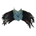 thumbnail image 3 of Chal de plumas artificiales, accesorio para disfrazarse de poncho o capa para Año Nuevo Negro, 3 of 9