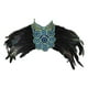 thumbnail image 3 of Capa de dama con chal de plumas artificiales para cóctel, cumpleaños, espectáculos Negro, 3 of 9