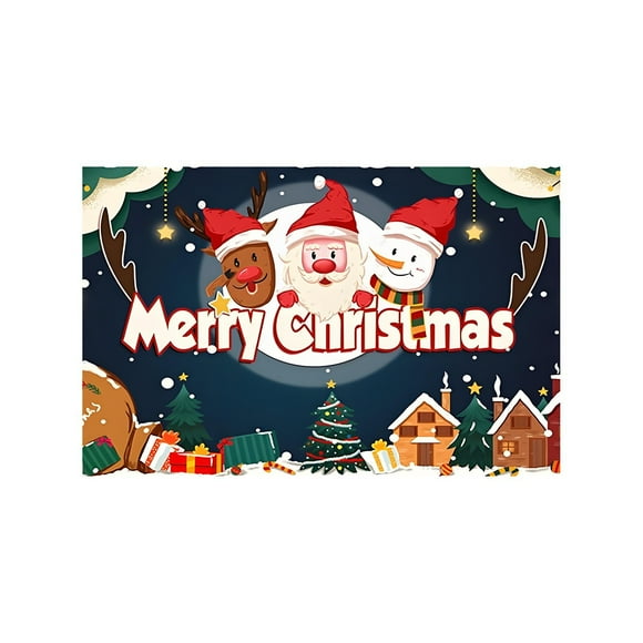 Binwennn Drapeaux Muraux pour Chambres pour Ados Bannière de Garage Festive de Noël – Joyeuses Fêtes à Votre Garage
