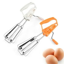 Egg Beater Hand Cranked Manual Double-head Rotary Stainless Steel Duty Milk Cream Dough Egg Whisk Kitchen Tools