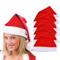 thumbnail image 1 of Gorro rojo de Navidad Unisex para adultos, gorro novedoso de Papá Noel para fiesta de Navidad, 5 uds., 1 of 5