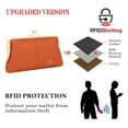 thumbnail image 4 of Royal Bagger RFID Kiss Lock Wallet, Solid Color Multi-card Slots Card Holder, Genuine Cow Leather Clutch Purses for Women 3468, 4 of 10