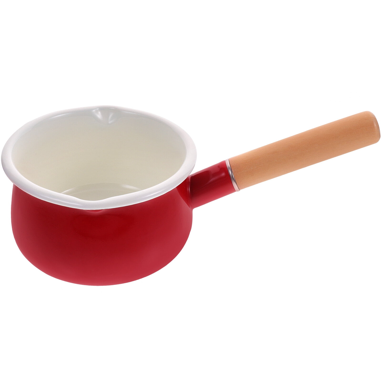 Homemaxs Small Enamel Milk Pot Nonstick Milk Pot Kitchen Milk Heating