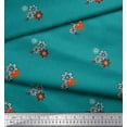 thumbnail image 3 of Soimoi Silk Fabric Dot & Floral Artistic Printed Craft Fabric by The Yard 42 Inch Wide, 3 of 3