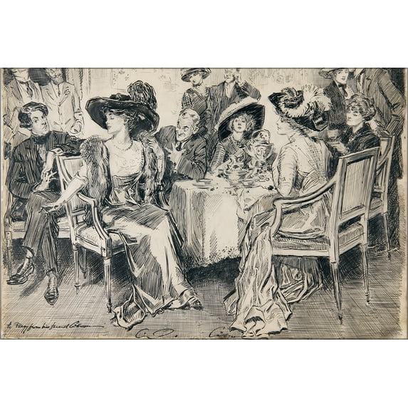 24"x36" Gallery Poster, Her poise, by charles gibson 1910