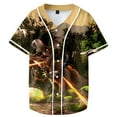 thumbnail image 3 of Crankdat Merch Baseball Jacket Tee Unisex Fashion V-Neck Short Sleeve T-Shirts, 3 of 5