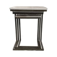 thumbnail image 4 of Carolina Classics Addison Nesting Table Set in Natural Driftwood/Aged Iron, 4 of 5