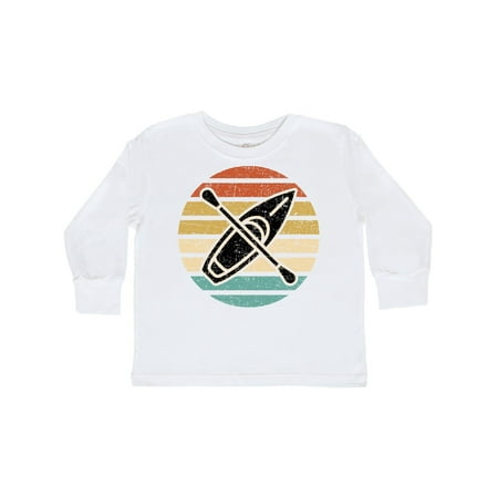 

Inktastic Kayaking Gift Retro Kayak Boating Gift Toddler Boy or Toddler Girl Long Sleeve T-Shirt