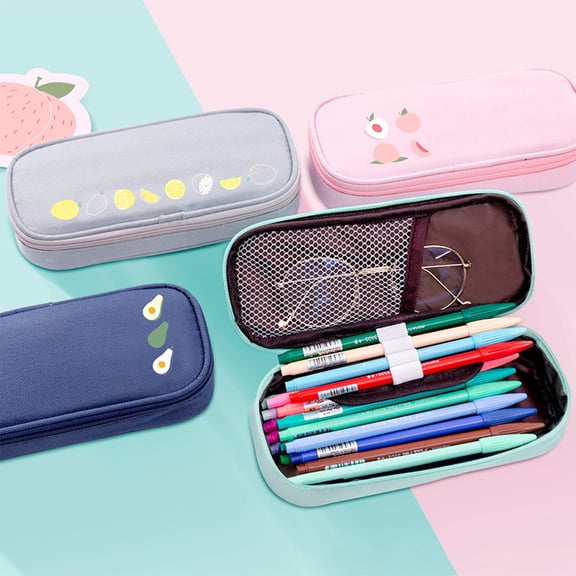 Under $1 Pencil Case Large Capacity Pencil Pouch Cute Pencil Box Zipper Pen Bag Stationery Organizer for College Office Desk Supplies by PALIFEUR
