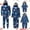 Blue, variant on Odeerbi Matching Family Christmas Pajamas Sets Parent-Child Warm Hooded Jumpsuit Set Xmas Printed Home Wear Loungewear Sleepwear Jammies for Dad