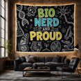 thumbnail image 6 of Biology Pride Quote on Black Chalkboard, Playful Illustration for Biology Fans, Science Classroom Decor, Graduation Gift, Tapestry Wall Hanging for Bedroom and Study Room, 6 of 7