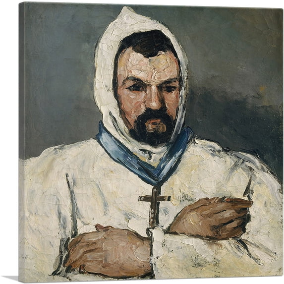 ARTCANVAS Antoine Dominique Sauveur Aubert 1866 Canvas Art Print by Paul Cezanne - Size: 26" x 26" (0.75" Deep)